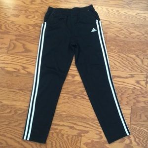 Adidas 3 stripe black sweatpants